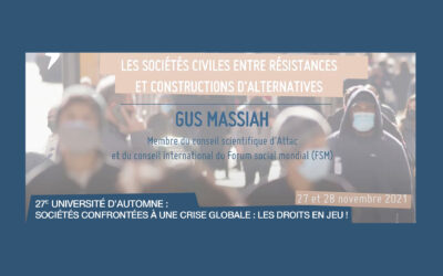 27ème Université d&rsquo;automne – Sociétés confrontées à une crise globale – 06.12.2021